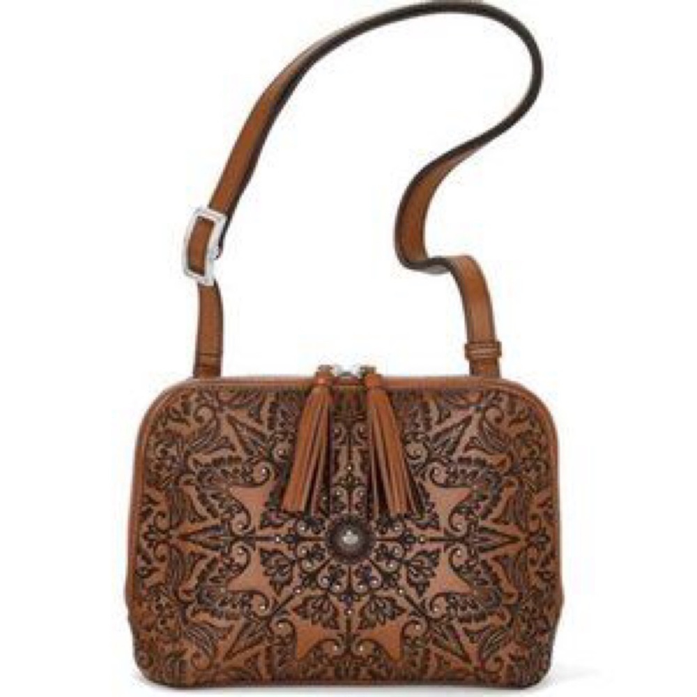 Brighton Ferrara Domed Vella Beechwood Crossbody